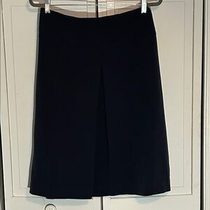 Ann Taylor navy blue mid length skirt size 14
